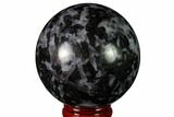 Polished, Indigo Gabbro Sphere - Madagascar #163327-1